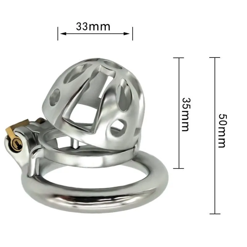 0717M      Mini Basket Steel Cock Cage Chastity Device