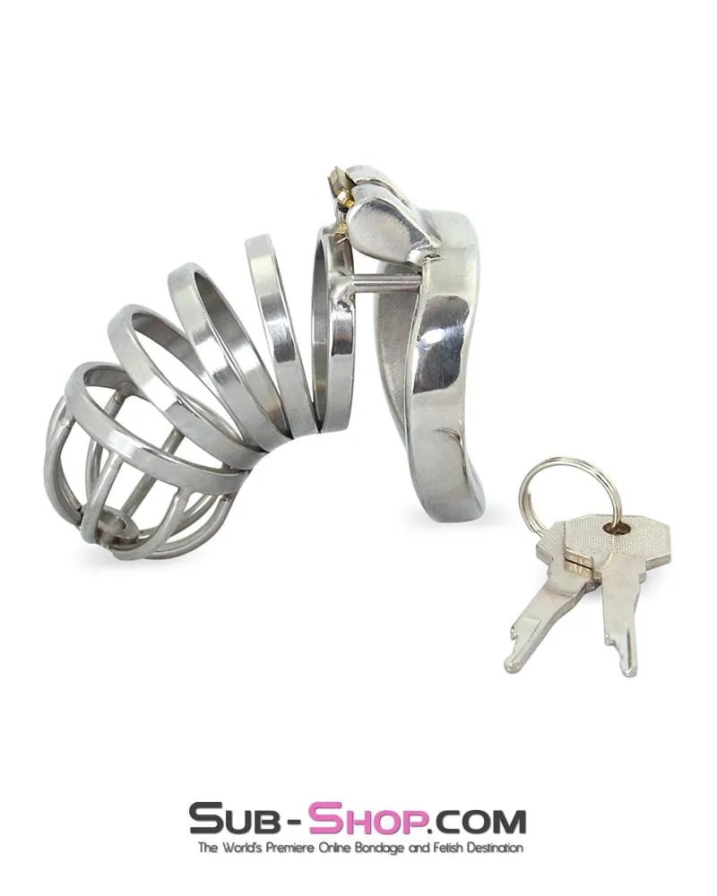 0900RS      Mini Manhood Tease and Torment High Security Steel Locking Male Chastity Device - MEGA Deal