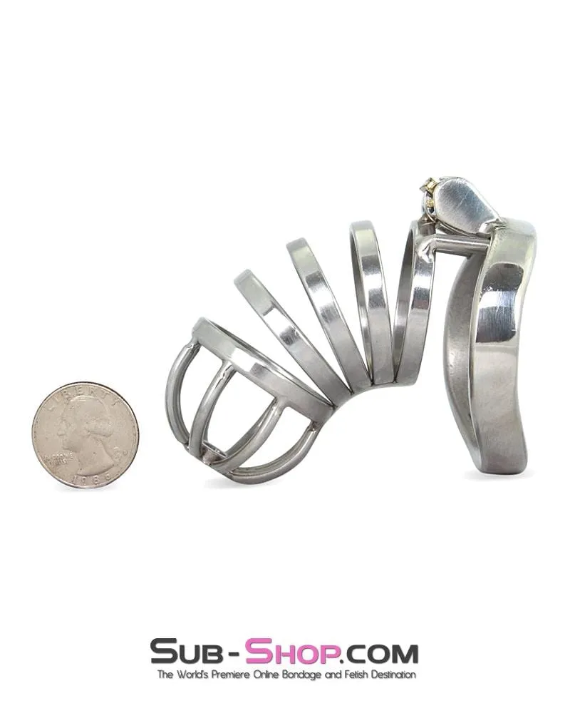 0900RS      Mini Manhood Tease and Torment High Security Steel Locking Male Chastity Device