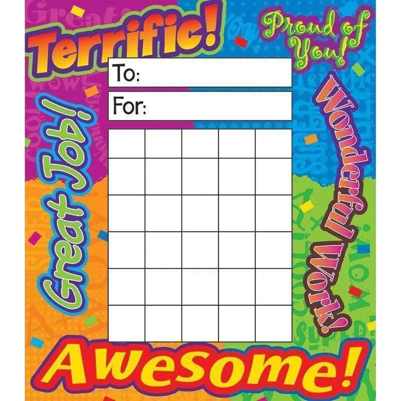 (12 Ea) Incentive Pad Reward Words