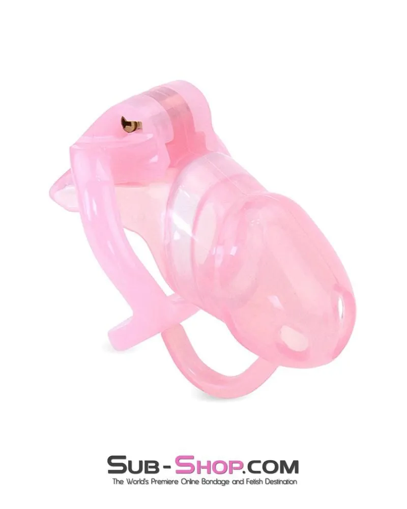 1359AR      Little Sissy Cock Blocker Silicone Locking Male Chastity with Ball Divider - MEGA Deal