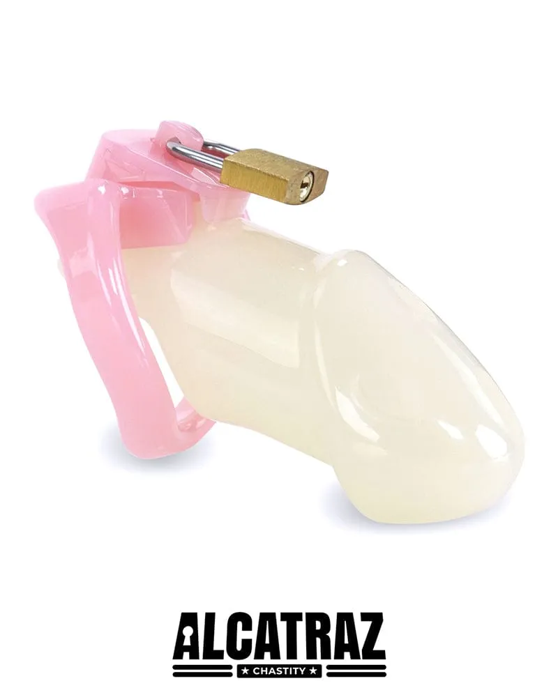 1384AR      Sissy Tease and Denial Locking Pink Cock Chastity