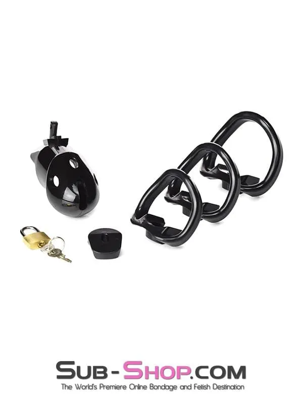 1868RS      Hard to Hold Locking Male Chastity Device
