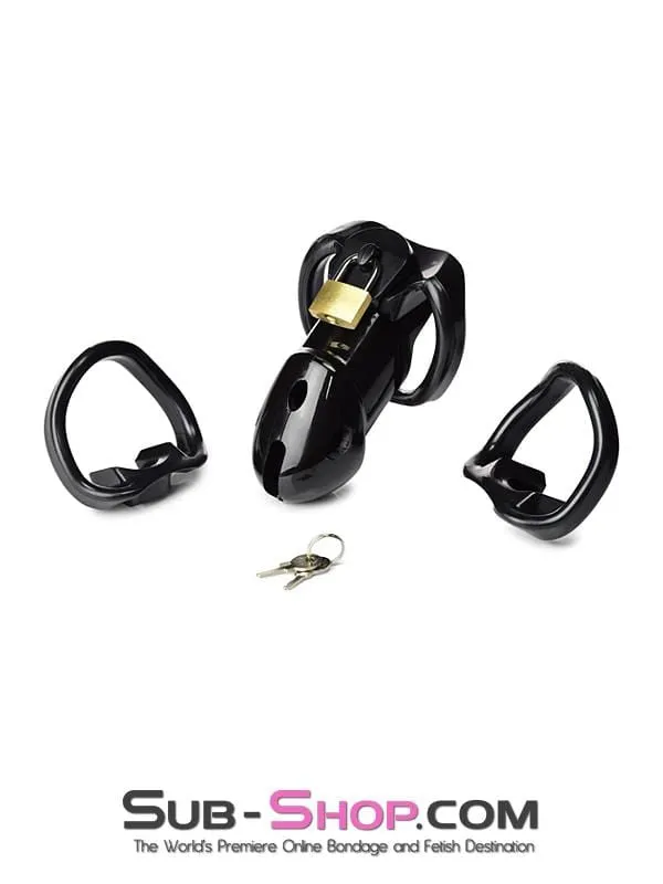 1868RS      Hard to Hold Locking Male Chastity Device