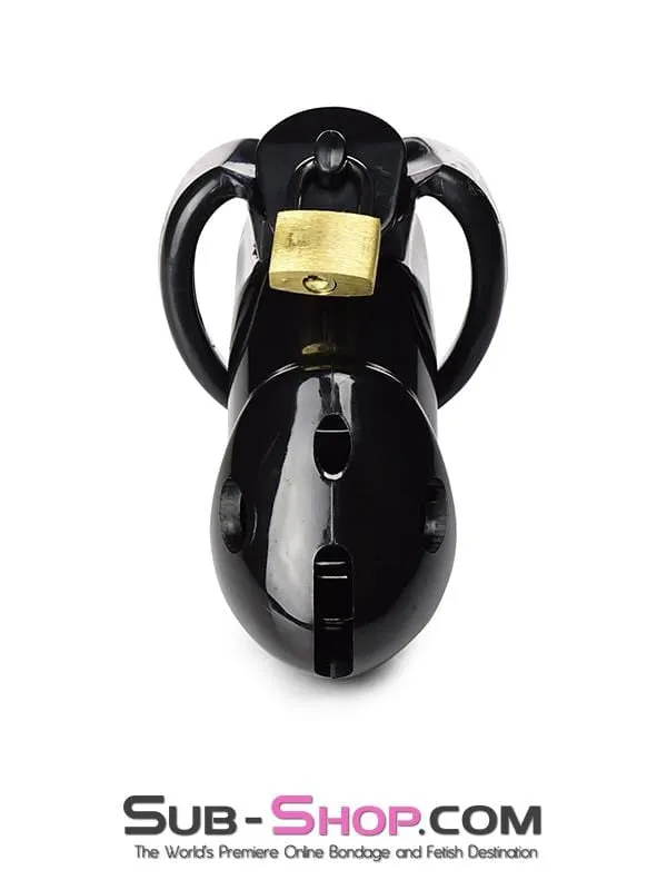 1868RS      Hard to Hold Locking Male Chastity Device