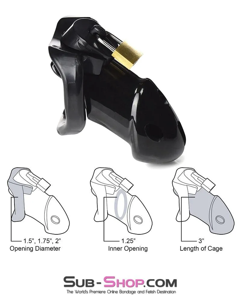 1868RS      Hard to Hold Locking Male Chastity Device