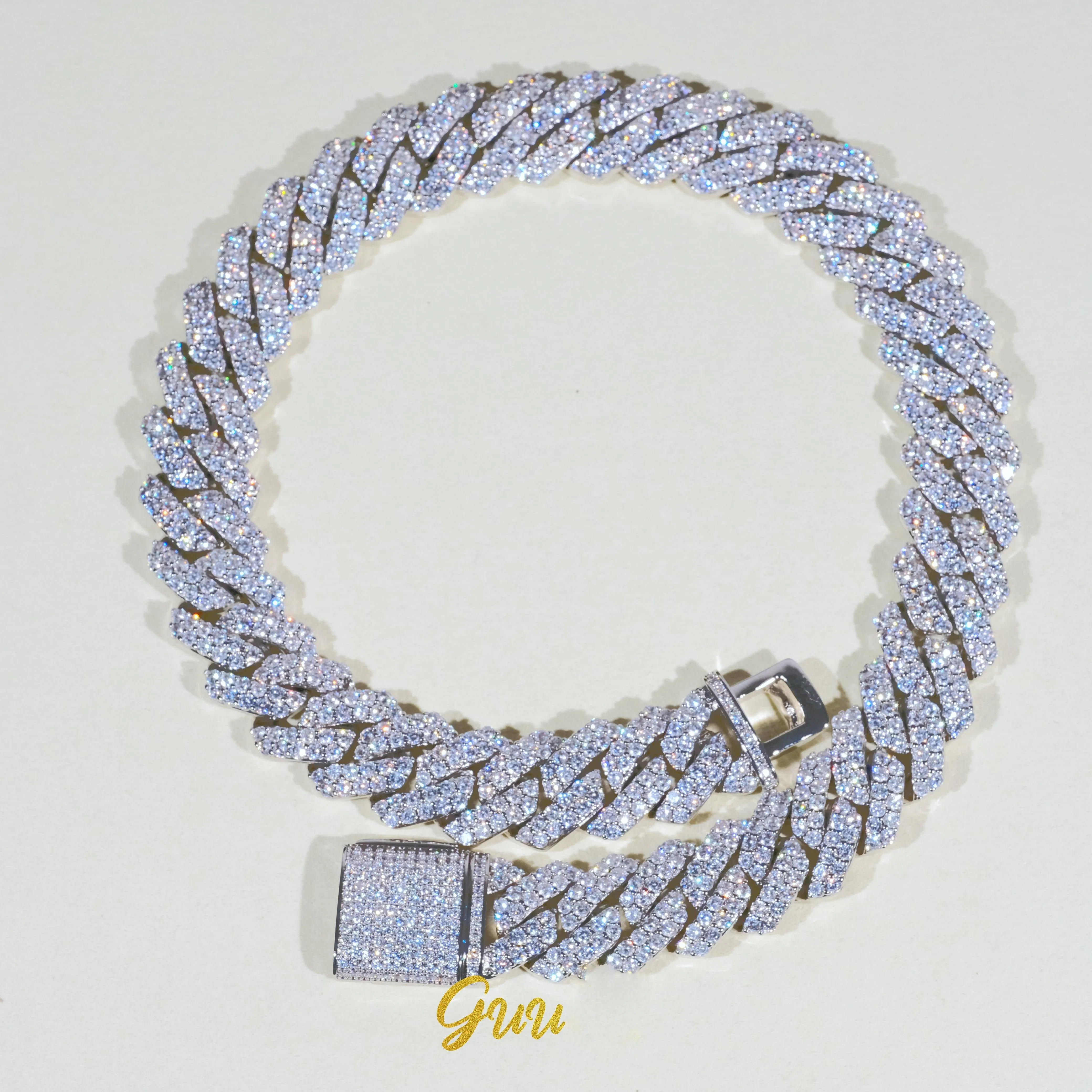 19mm 2-Row Iced Prong Cuban Chain (Reward)