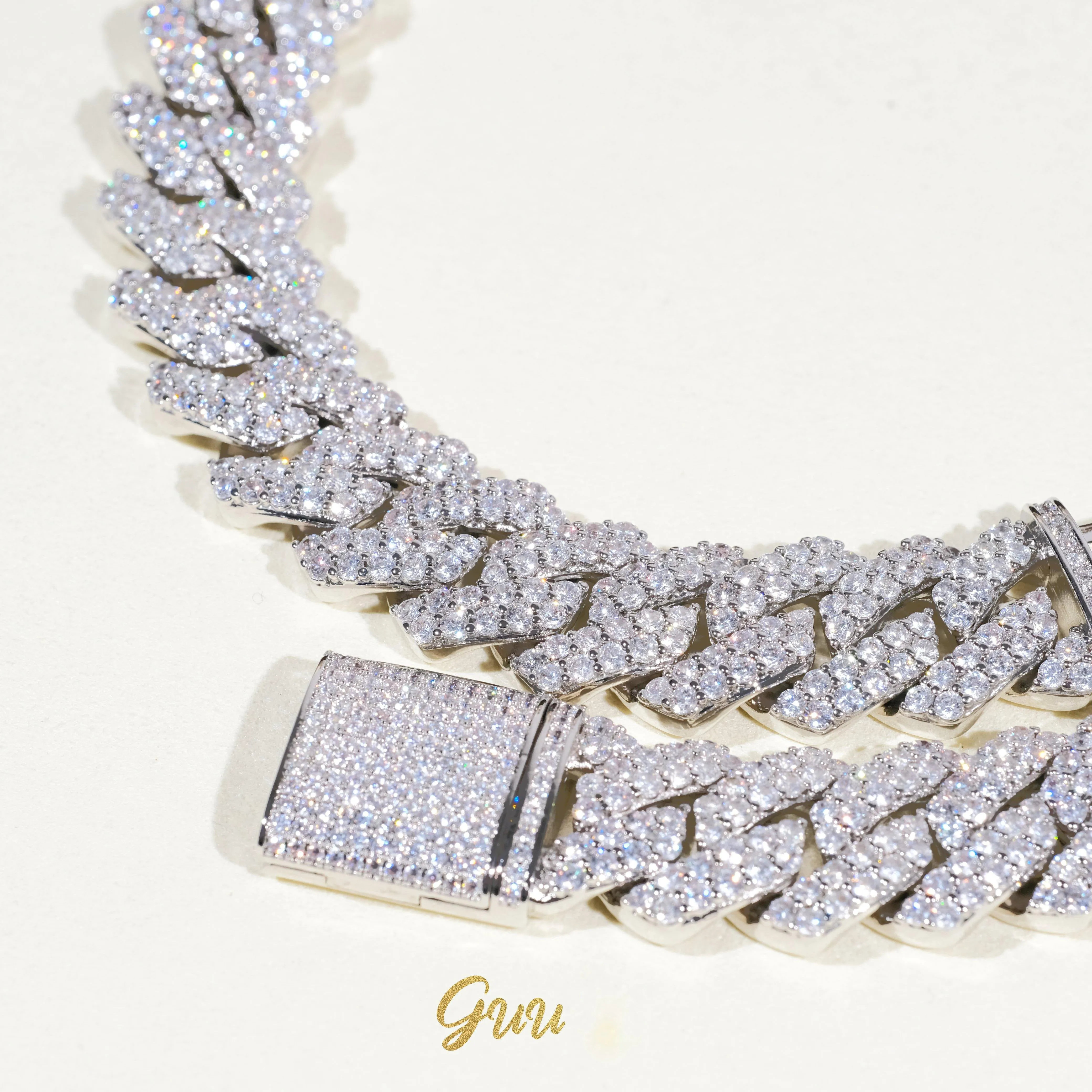 19mm 2-Row Iced Prong Cuban Chain (Reward)