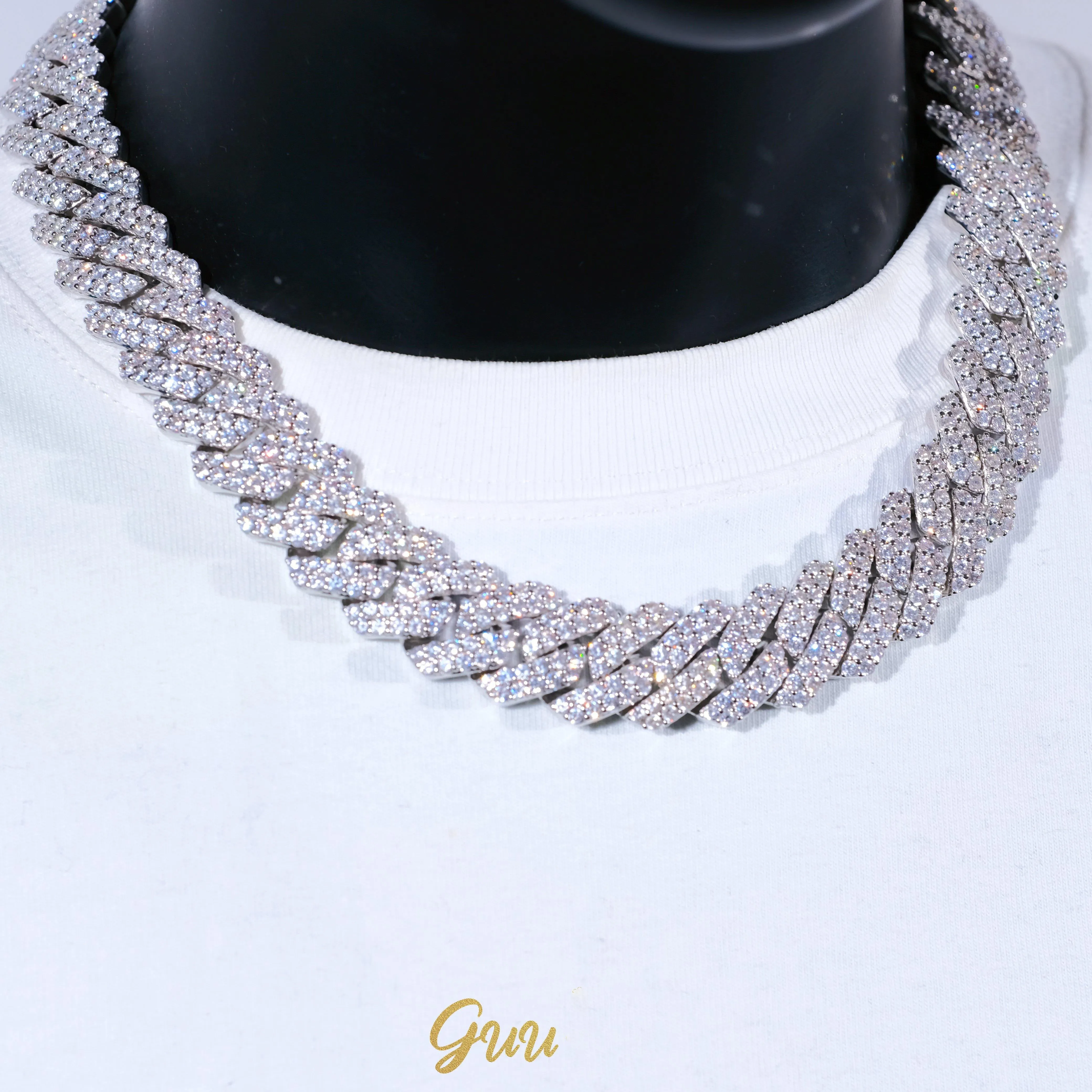 19mm 2-Row Iced Prong Cuban Chain (Reward)