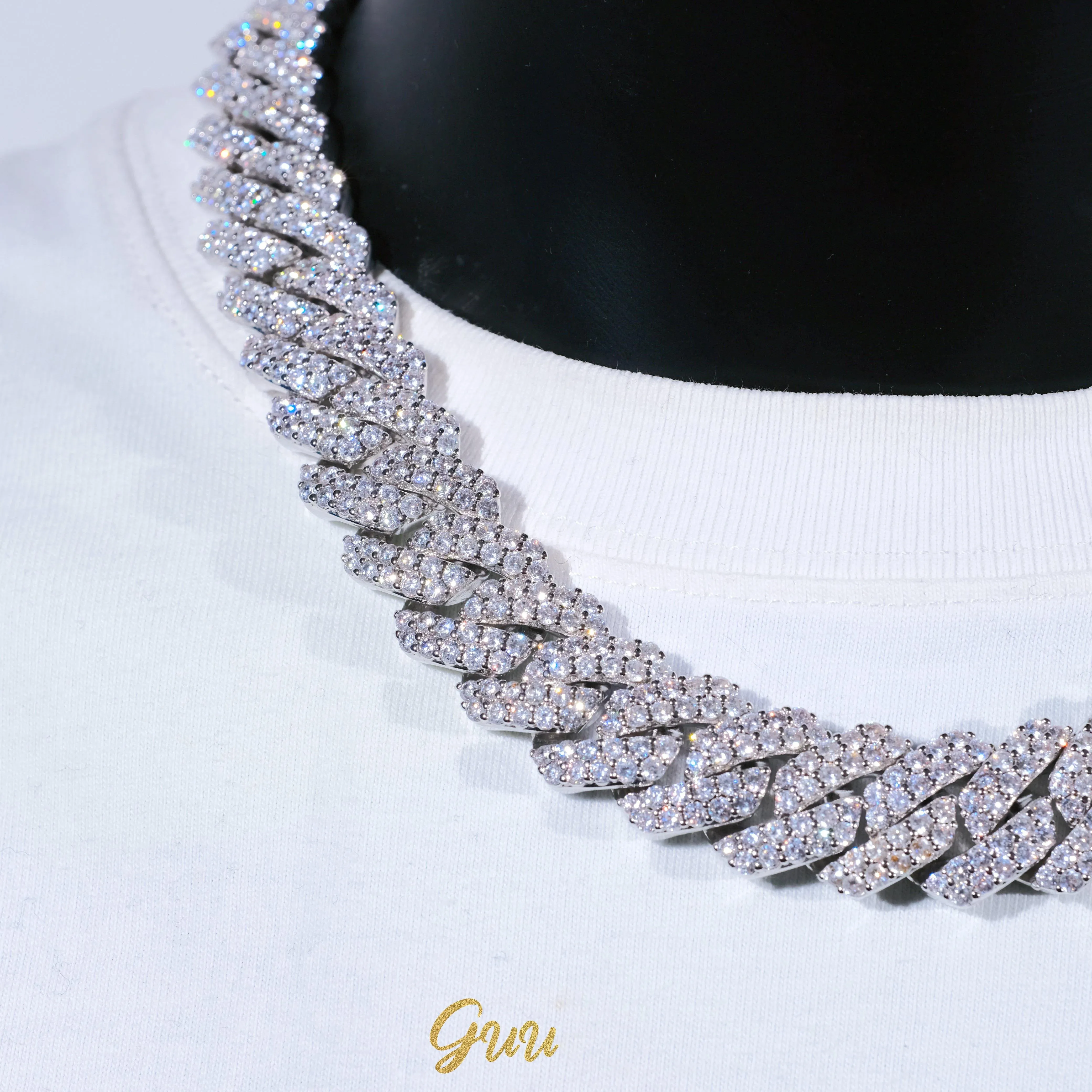 19mm 2-Row Iced Prong Cuban Chain (Reward)