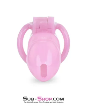 3744AE-SIS      Little Sissy Boy Short High Security Keyed Tumbler Locking Male Chastity with 4 Base Cock Ring Sizes