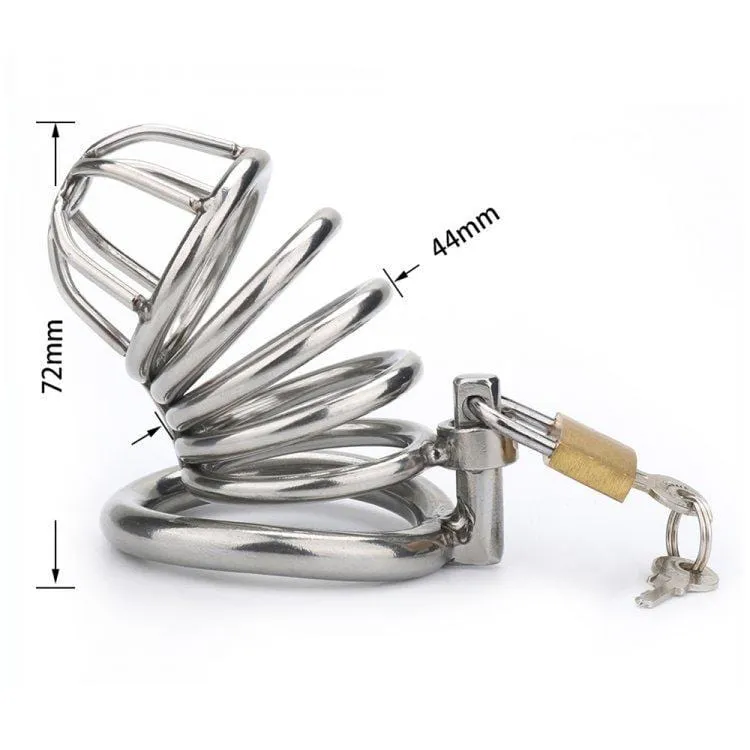 3749M      Cock Blocker Locking Steel Tease and Torment Chastity Cock Cage