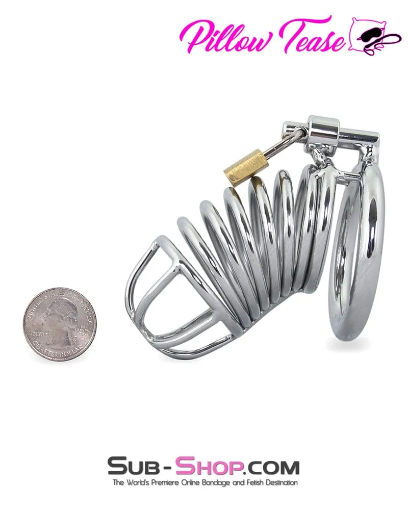 3749M      Cock Blocker Locking Steel Tease and Torment Chastity Cock Cage
