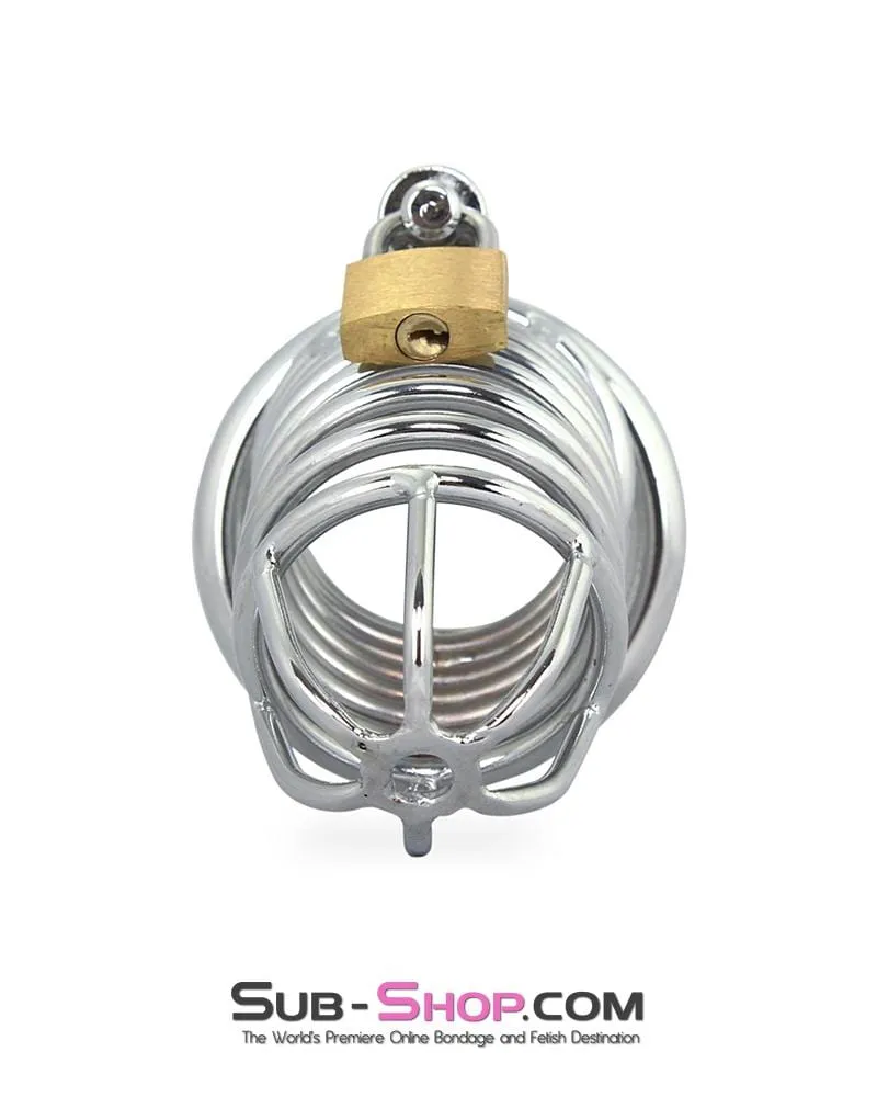 3749M      Cock Blocker Locking Steel Tease and Torment Chastity Cock Cage