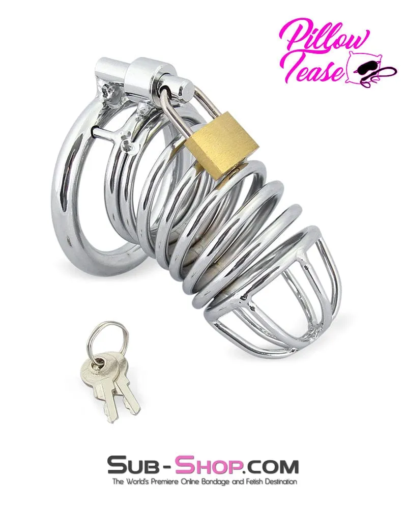 3749M      Cock Blocker Locking Steel Tease and Torment Chastity Cock Cage