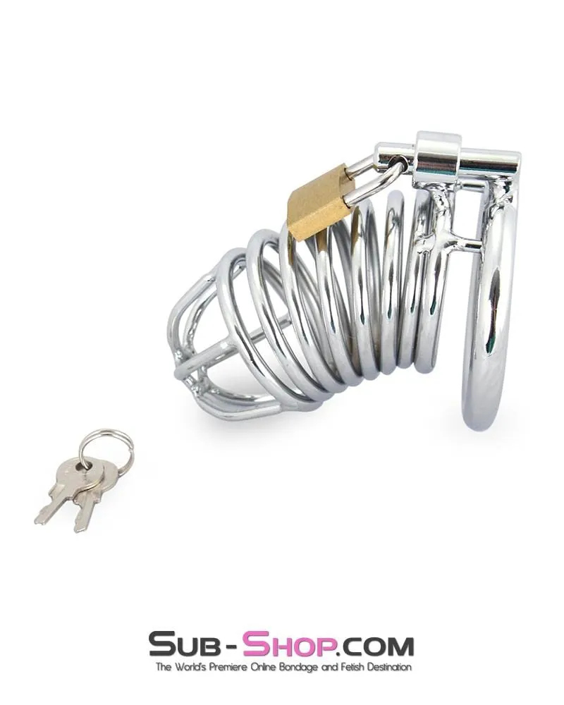 3749M      Cock Blocker Locking Steel Tease and Torment Chastity Cock Cage
