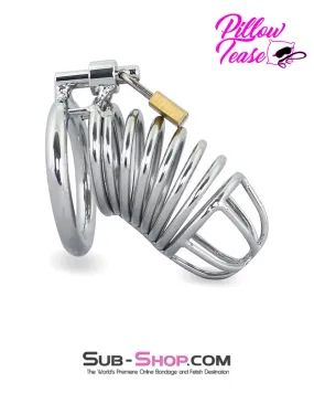 3749M      Cock Blocker Locking Steel Tease and Torment Chastity Cock Cage