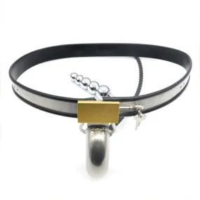 Premium MEGA Deal: Fully Lockable Steel Chastity Belt Harness Set with Attached Steel Anal Dildo - Ideal for Strict Penitentiary Role Play, Adjustable Size - Code 6931AR