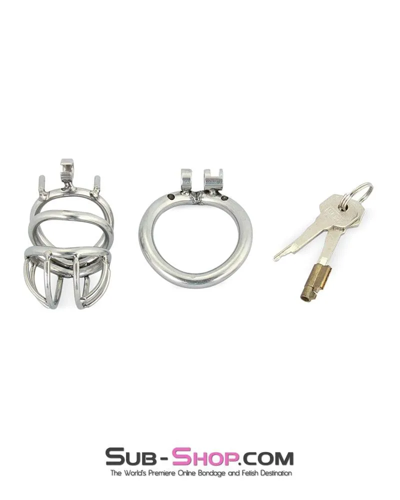 6982RS      The Observatory High Security Tumbler Style Locking Steel Male Chastity Device