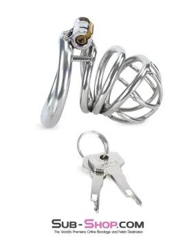 6982RS      The Observatory High Security Tumbler Style Locking Steel Male Chastity Device