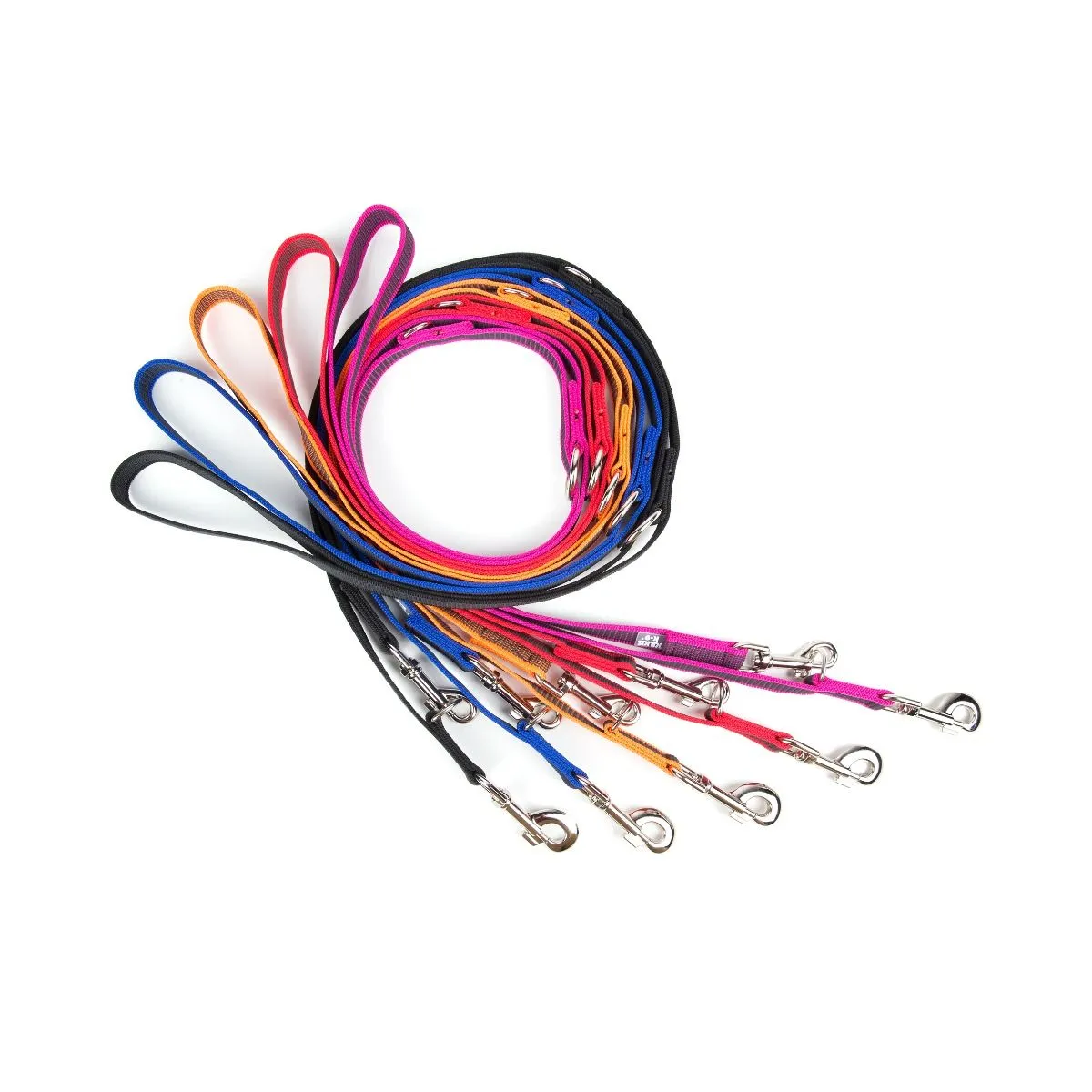 7.2 Foot / 2.2 Meter Double Clasp - Adjustable Length - Super Grip Leash Thin 14mm