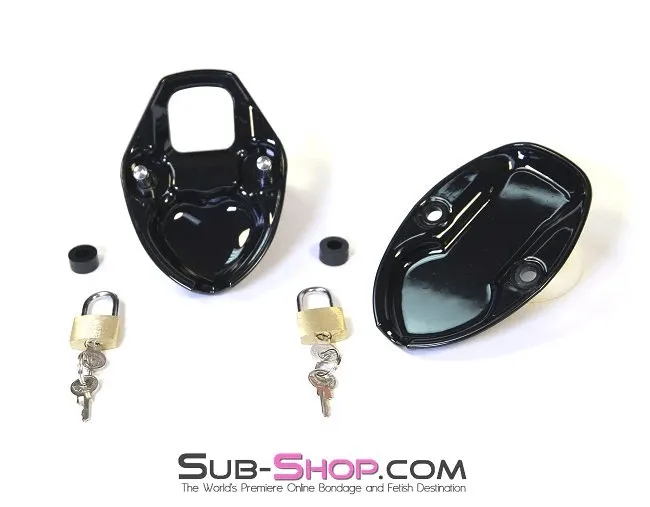 7321AR      Super Crusher Locking Cock and Ball Chastity Torture Set - MEGA Deal