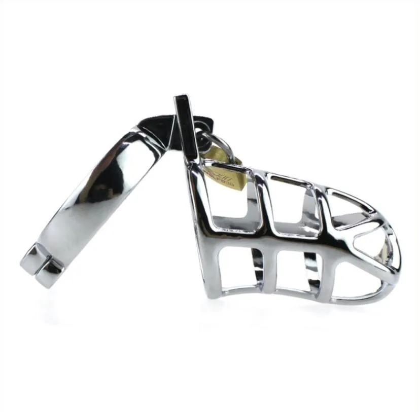 8707HS      Cock Tease Locking Steel Male Chastity Set