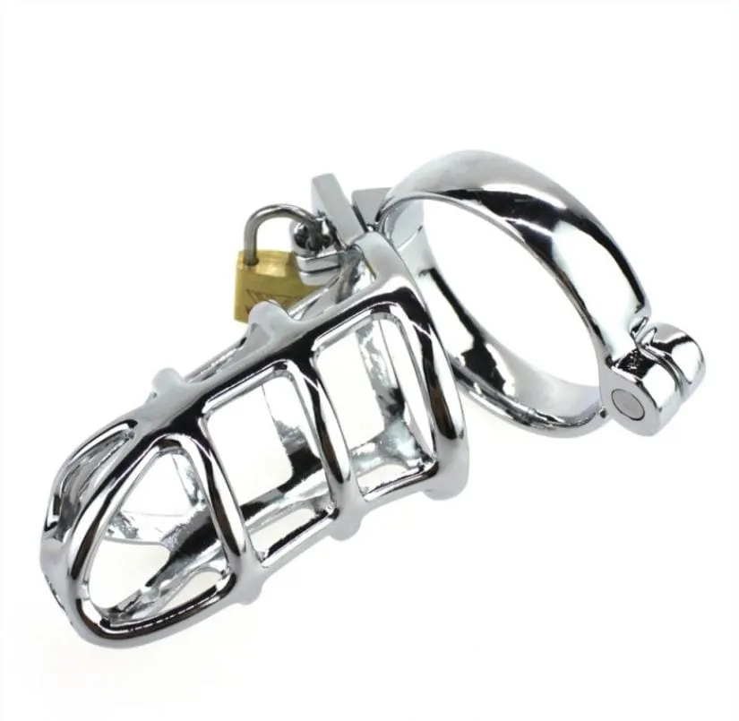 8707HS      Cock Tease Locking Steel Male Chastity Set