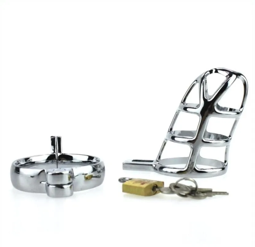 8707HS      Cock Tease Locking Steel Male Chastity Set