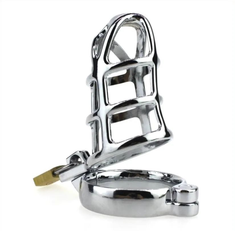 8707HS      Cock Tease Locking Steel Male Chastity Set