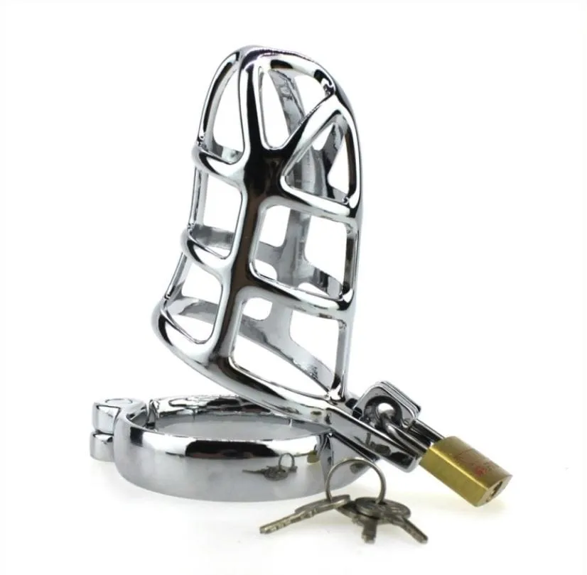 8707HS      Cock Tease Locking Steel Male Chastity Set