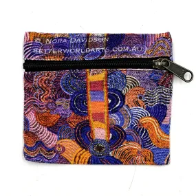 Aboriginal Art Canvas Travel Light Pouch by Nora Nyutjanka Davidson