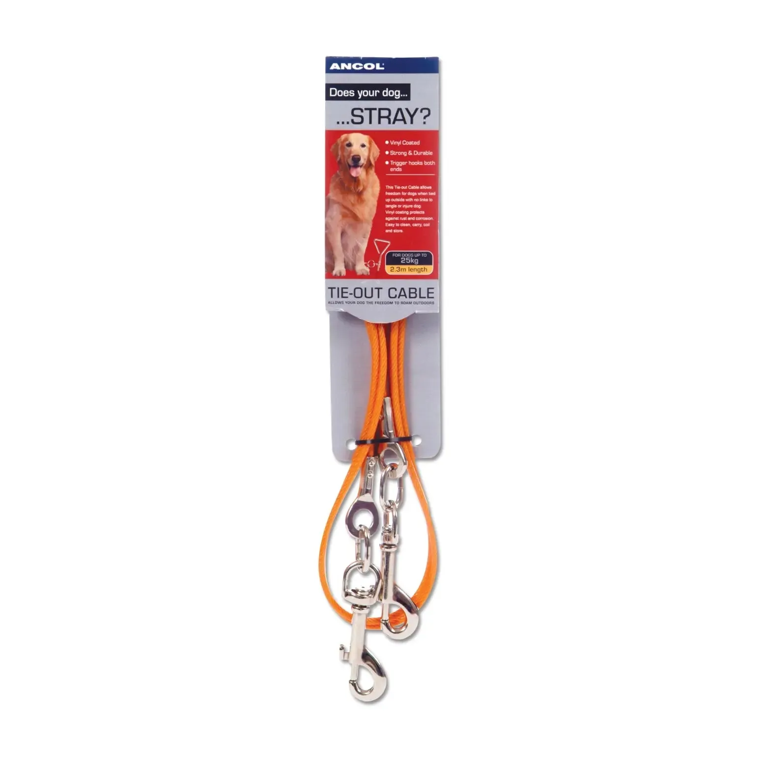 Ancol Small Tie Out Cable 2.3m