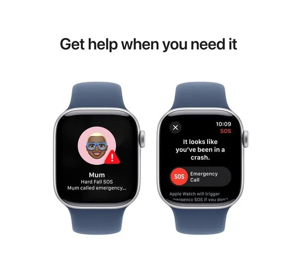 APPLE Watch Series 10 Cellular - 42mm Silver Aluminium Case with Denim Sport Band, S/M - Pristine