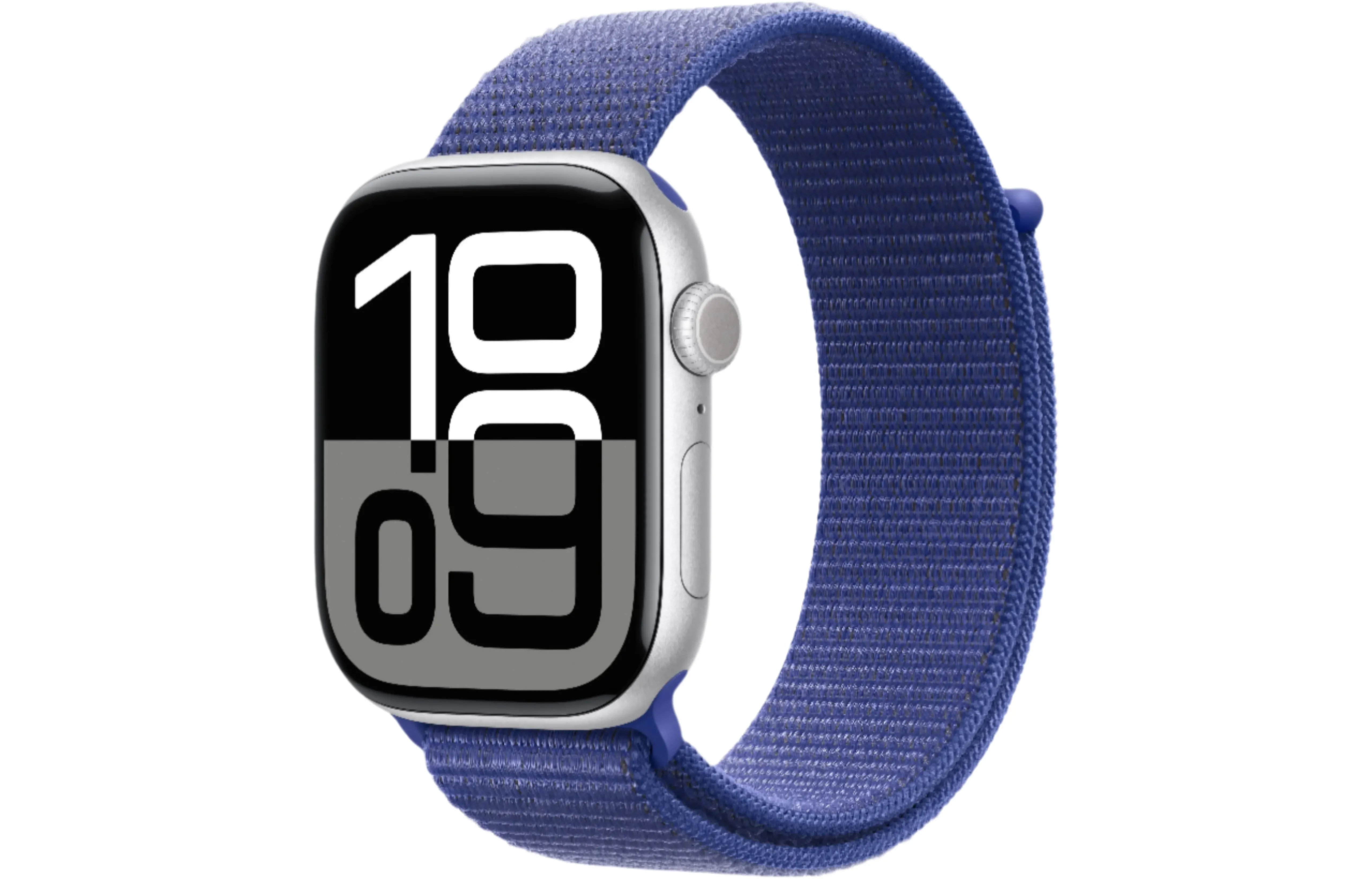 Apple Watch Series 10 GPS, 42mm Silver Aluminium Case with Ultramarine Sport Loop - Pristine