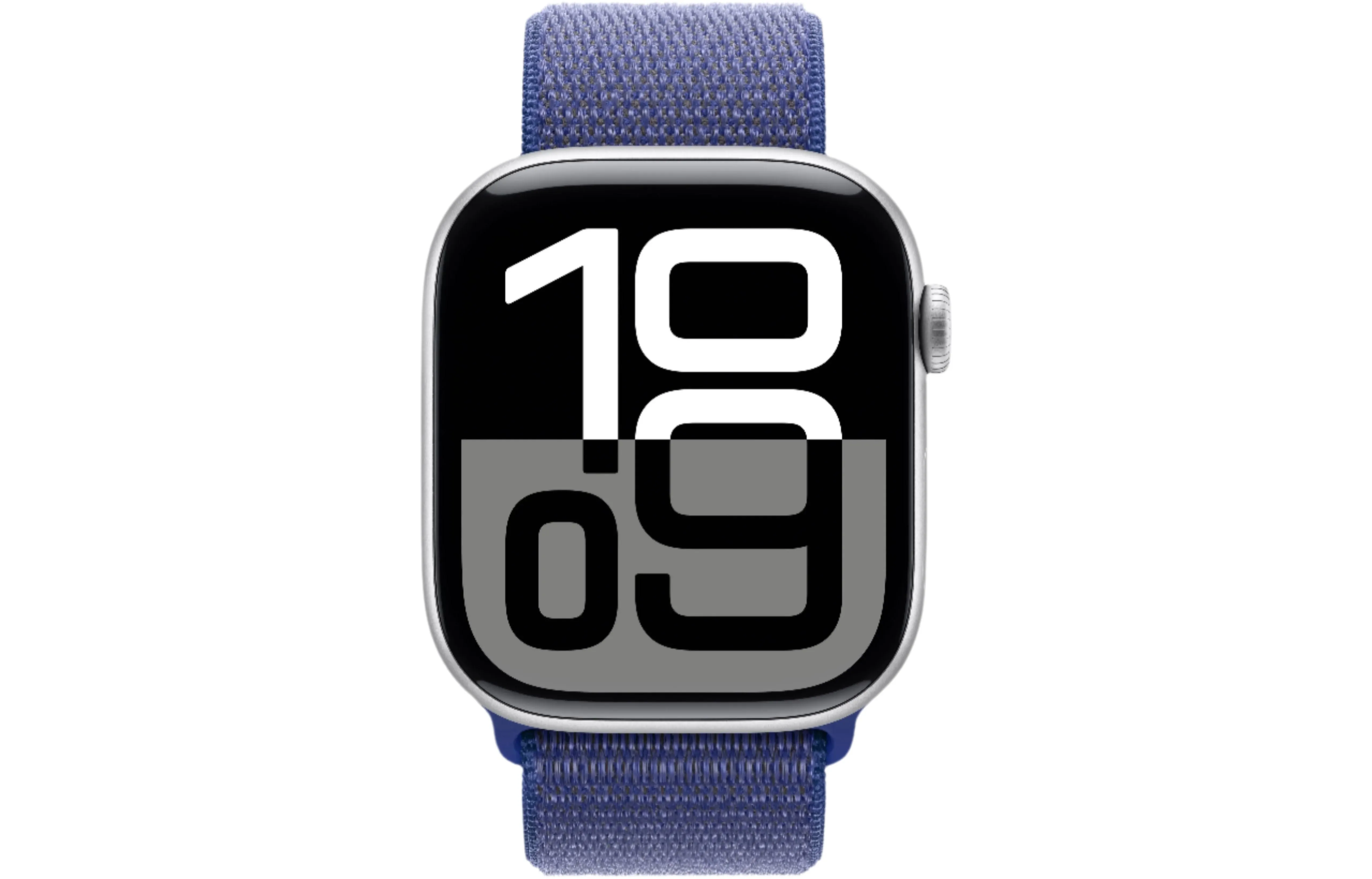 Apple Watch Series 10 GPS, 42mm Silver Aluminium Case with Ultramarine Sport Loop - Pristine