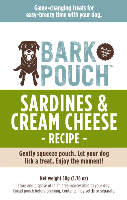 Bark Pouch - Sardines & Cream Cheese Recipe Dog Treat Squeeze Pouch