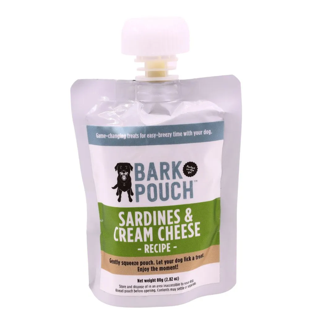 Bark Pouch - Sardines & Cream Cheese Recipe Dog Treat Squeeze Pouch