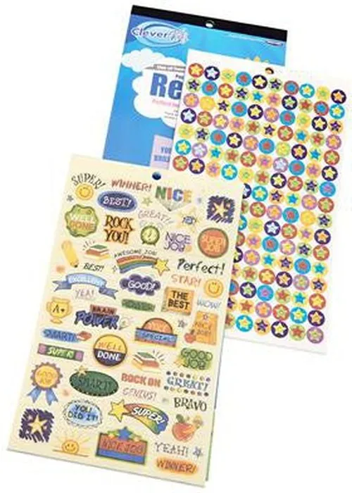 Book 700  Teachers Reward Stickers 4 Assorted Styles