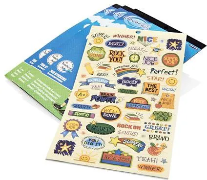 Book 700  Teachers Reward Stickers 4 Assorted Styles