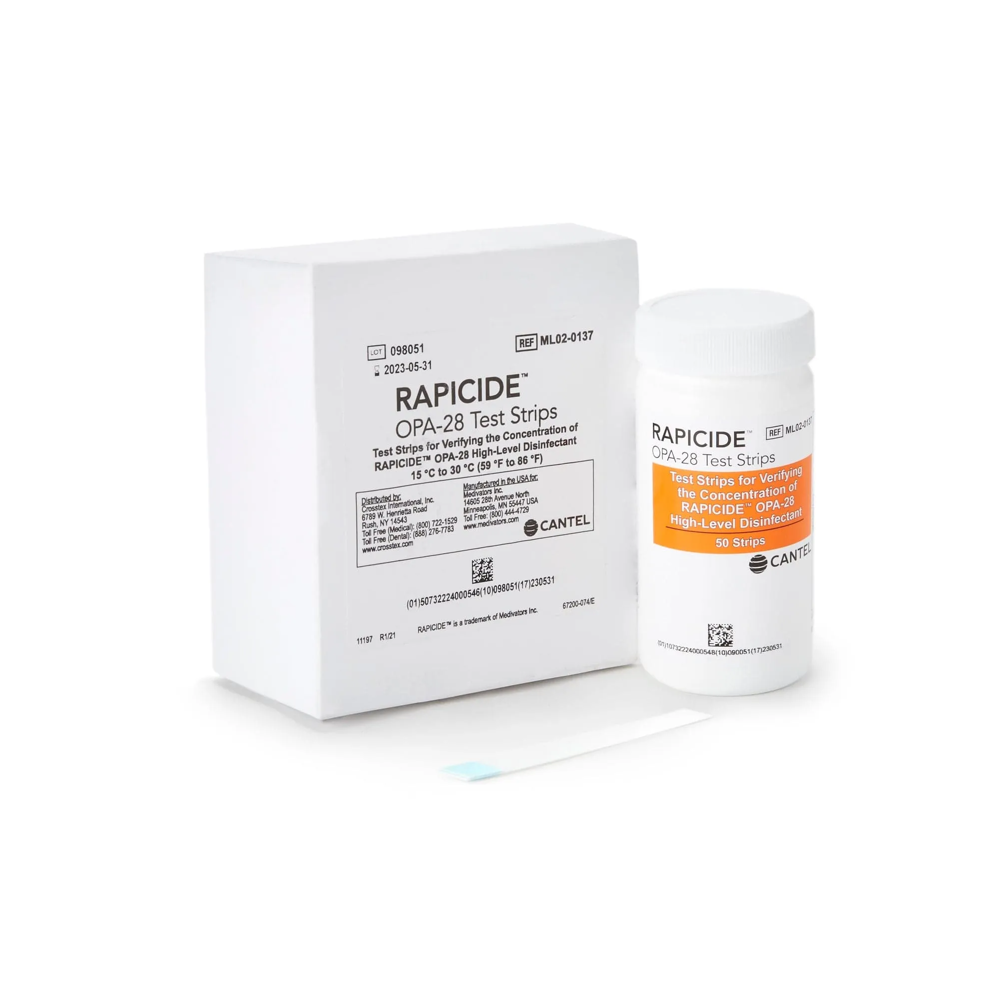 Crosstex Disinfectant Rapicide OPA 28 Test Strips