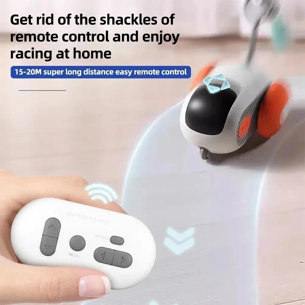 Dropshipping Smart Cat Toy Automatic Moving Remote Controlled Toy Car for Cats Dogs Interactive Playing Training Pet Supplies