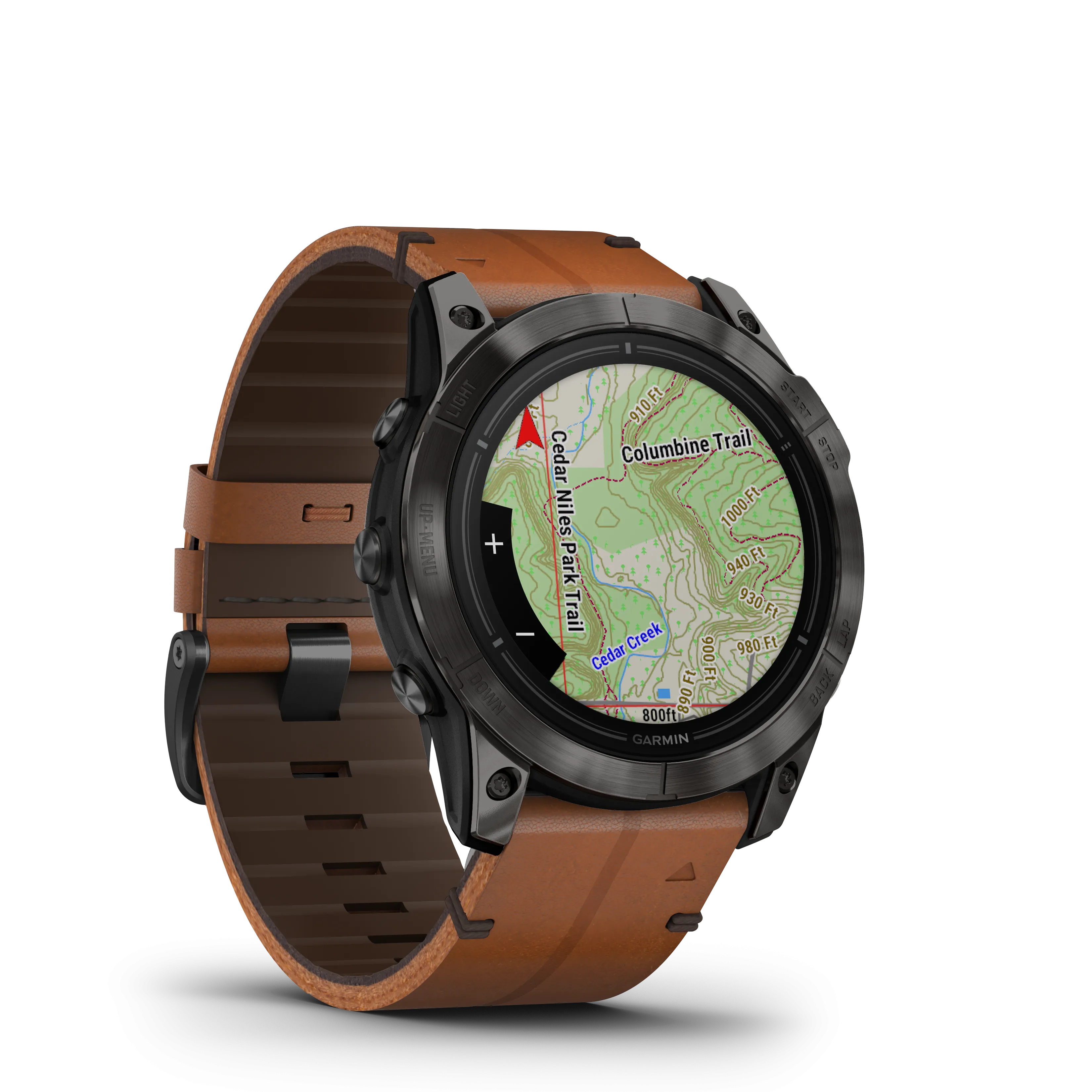 Epix Pro (Gen 2), 51mm, Sapphire Edition -  Carbon Grey DLC Titanium with Chestnut Leather Strap - 010-02804-30