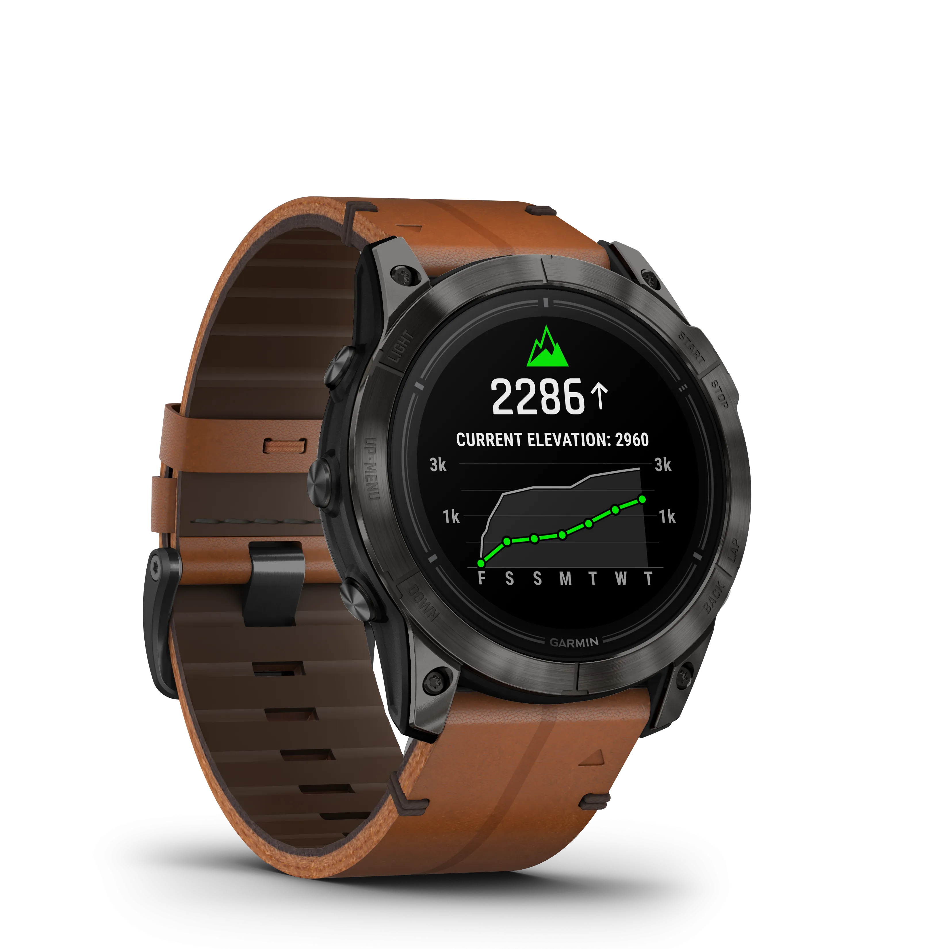 Epix Pro (Gen 2), 51mm, Sapphire Edition -  Carbon Grey DLC Titanium with Chestnut Leather Strap - 010-02804-30