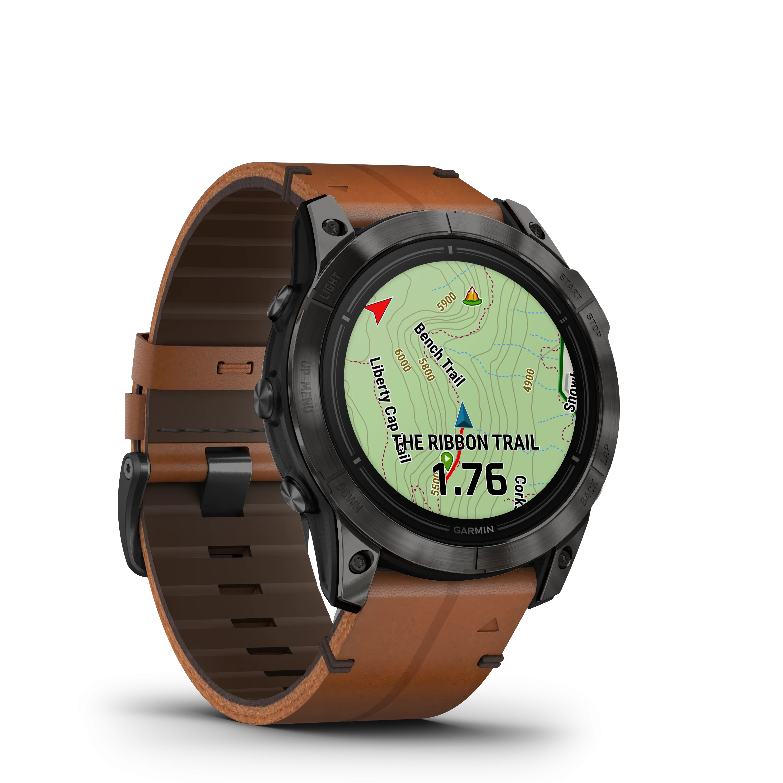 Epix Pro (Gen 2), 51mm, Sapphire Edition -  Carbon Grey DLC Titanium with Chestnut Leather Strap - 010-02804-30