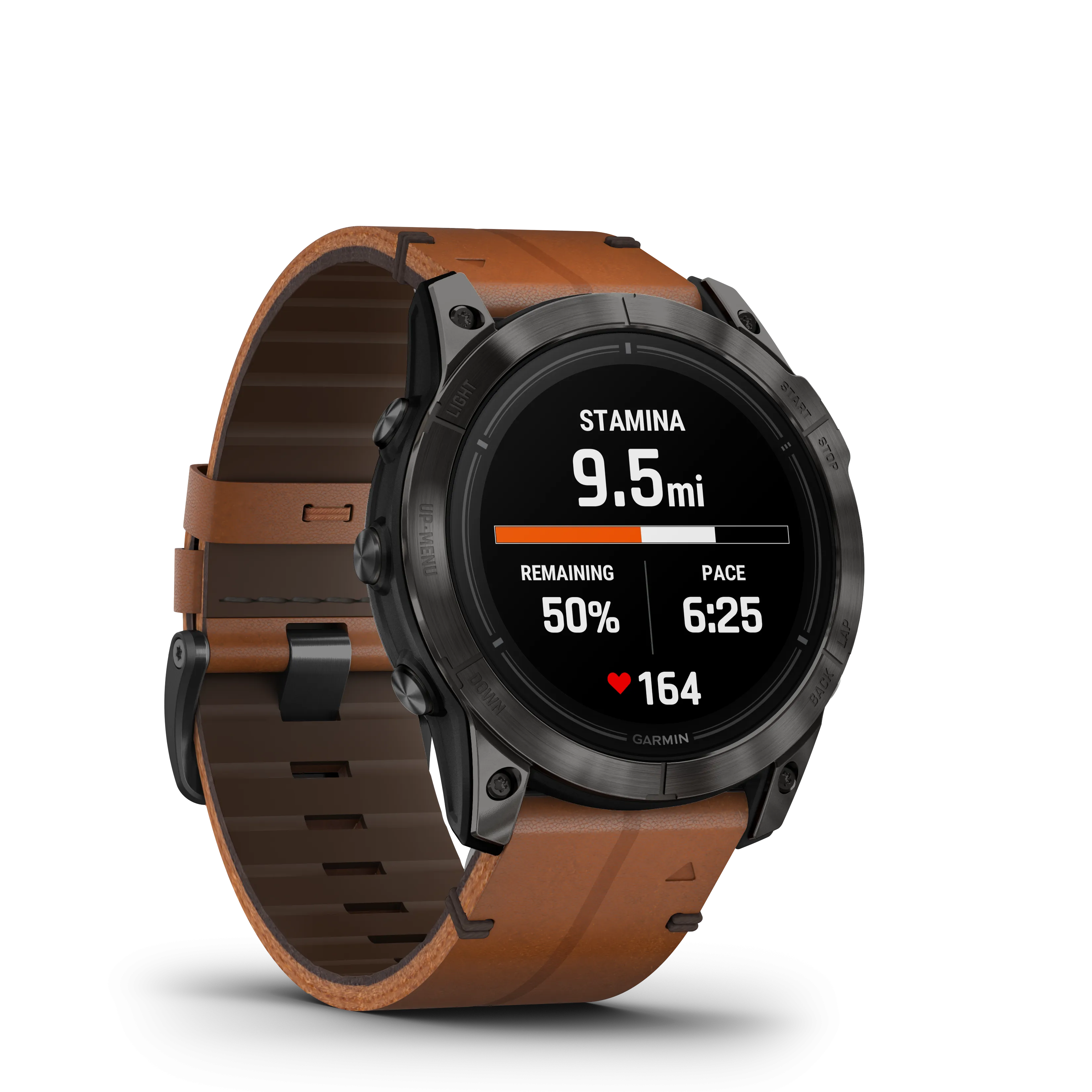 Epix Pro (Gen 2), 51mm, Sapphire Edition -  Carbon Grey DLC Titanium with Chestnut Leather Strap - 010-02804-30
