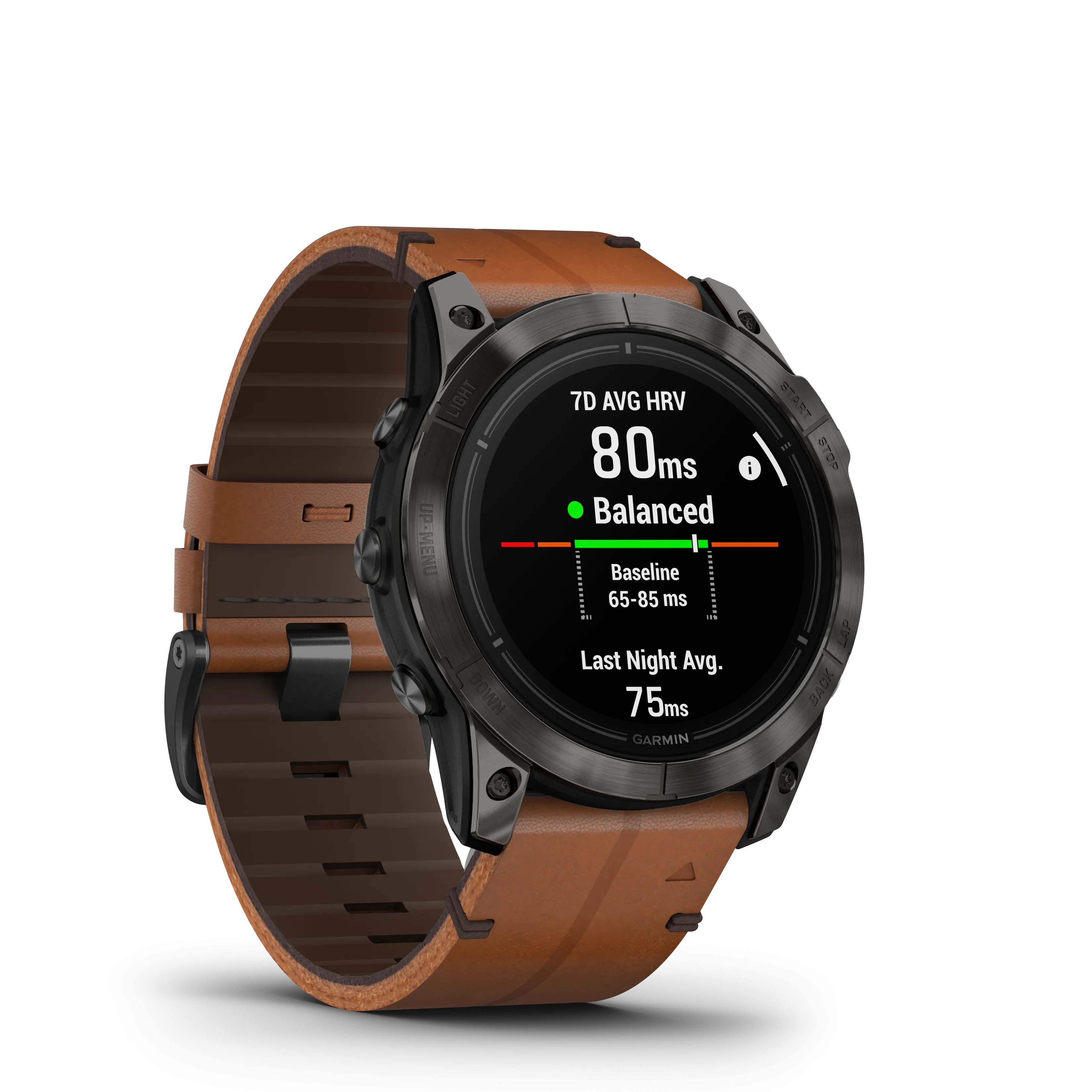 Epix Pro (Gen 2), 51mm, Sapphire Edition -  Carbon Grey DLC Titanium with Chestnut Leather Strap - 010-02804-30