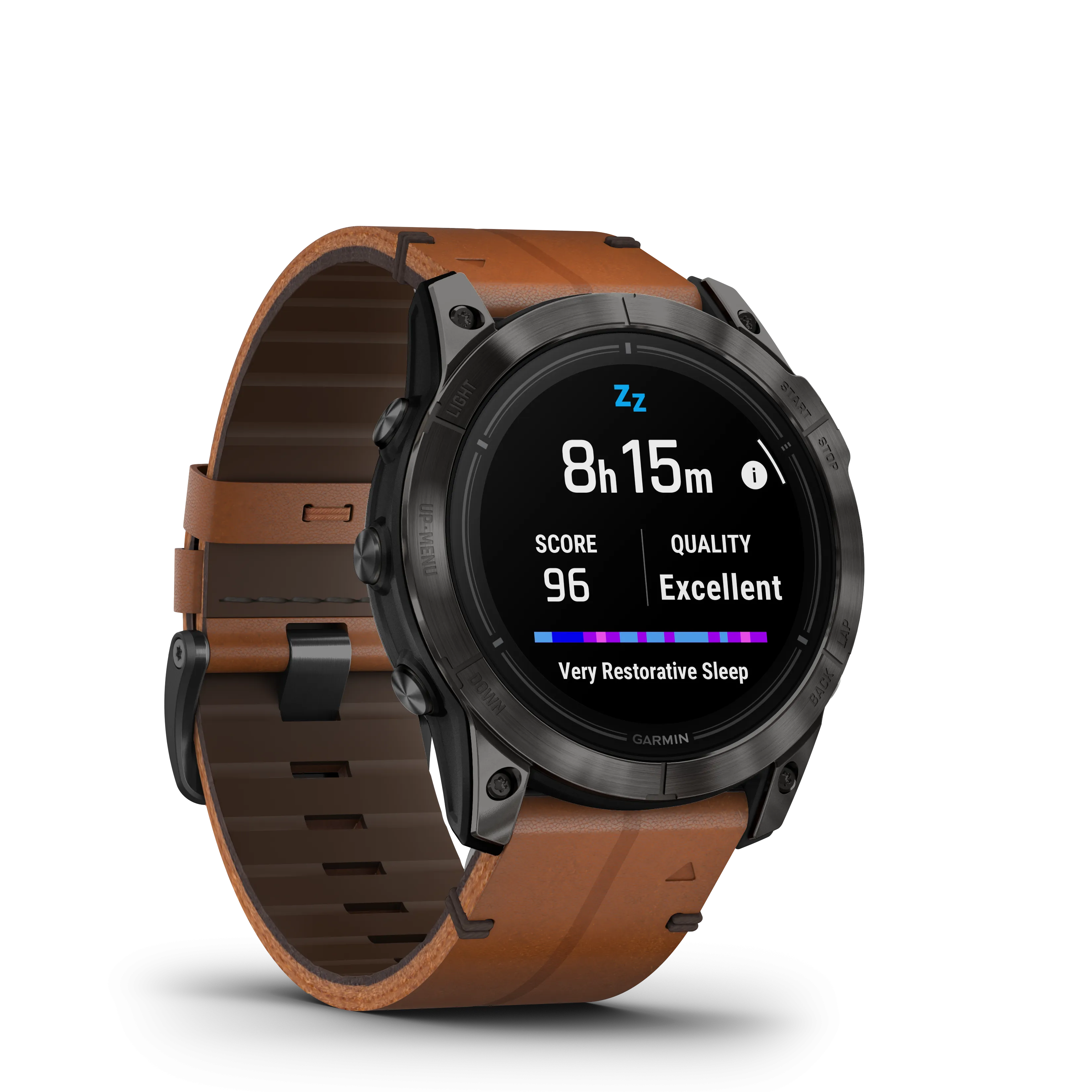 Epix Pro (Gen 2), 51mm, Sapphire Edition -  Carbon Grey DLC Titanium with Chestnut Leather Strap - 010-02804-30