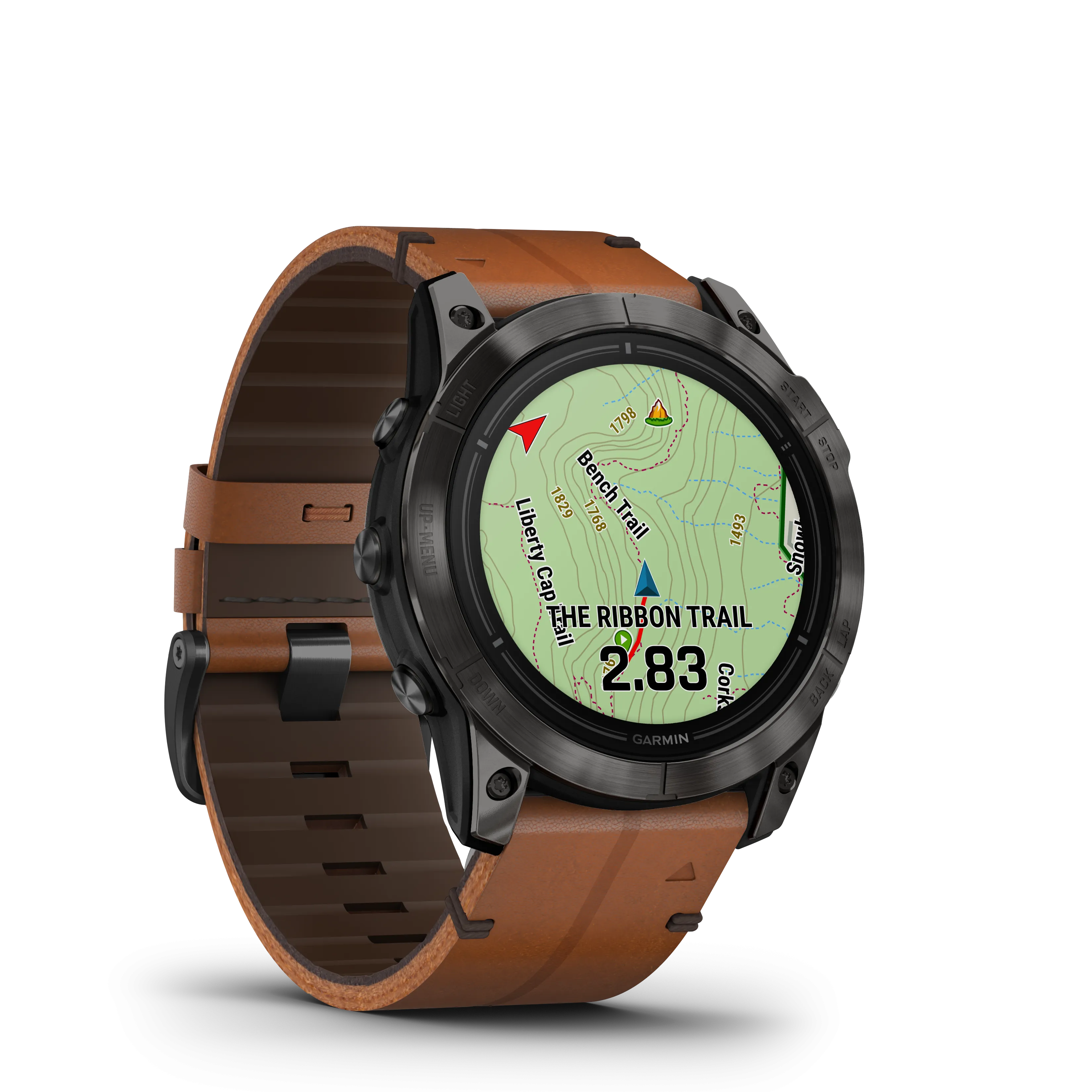 Epix Pro (Gen 2), 51mm, Sapphire Edition -  Carbon Grey DLC Titanium with Chestnut Leather Strap - 010-02804-30