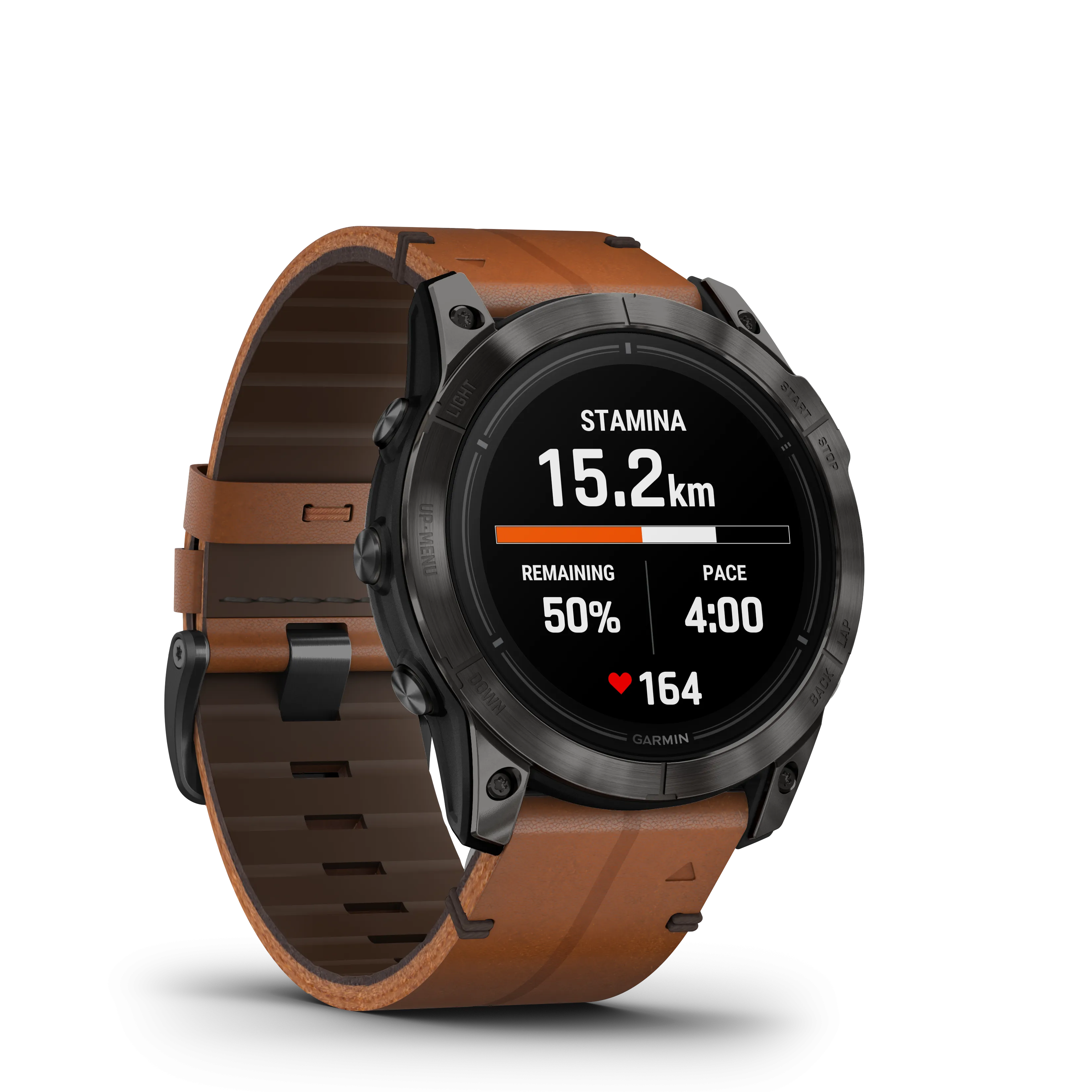 Epix Pro (Gen 2), 51mm, Sapphire Edition -  Carbon Grey DLC Titanium with Chestnut Leather Strap - 010-02804-30